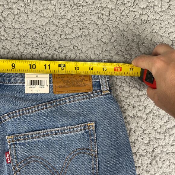 Levi's Premium Ankle Denim Column Cargo Skirt Women's Size 28 Medium Wash Blue - Picture 7 of 10